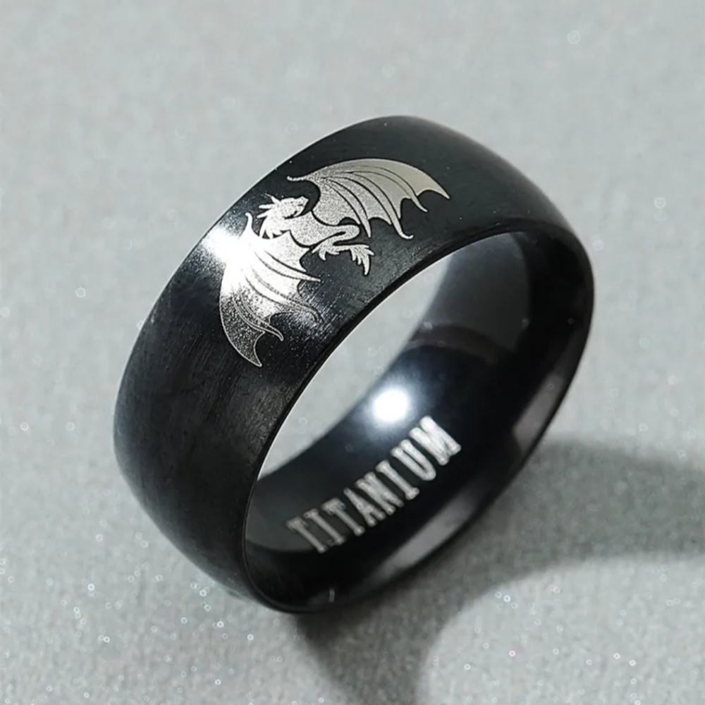 Punk Dragon design ring - Picture 3 of 6